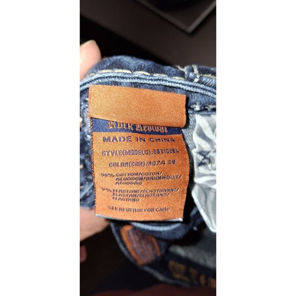 Rock Revival Roza Easy Boot Jeans Womens Sz 31x29 Distressed Flap Pocket Denim - Picture 5 of 5